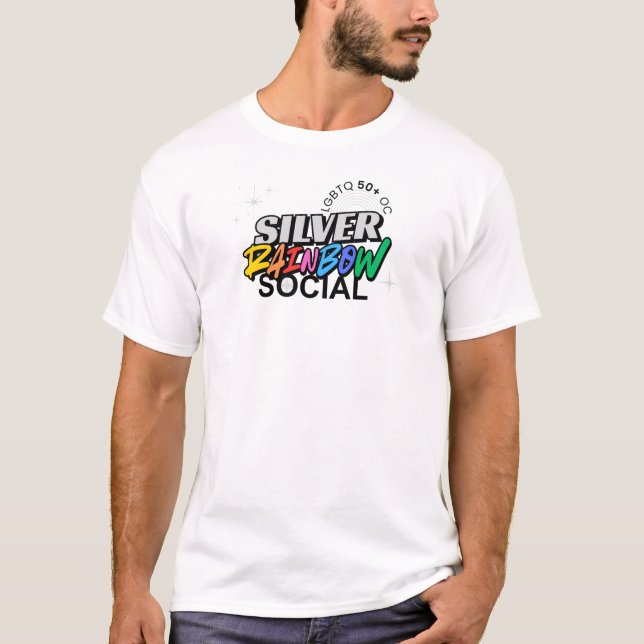 Silver Rainbow Social Logo T-Shirt (Front)