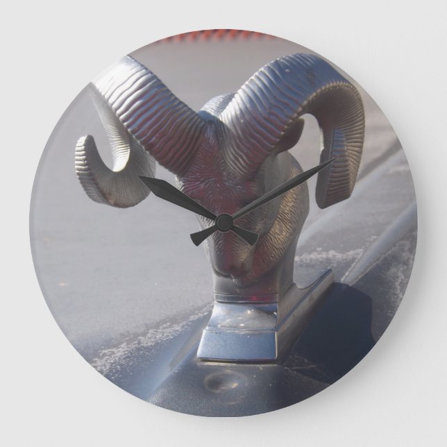 Silver Ram Large Clock (Front)