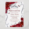 Silver Red Floral Butterfly Elegant Quinceanera 