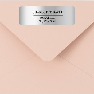 Silver return address  label