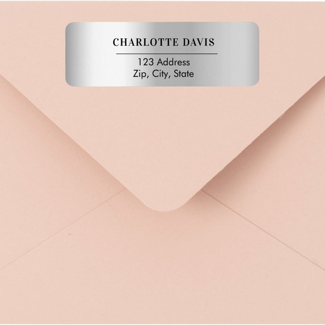 Silver return address  label (Creator Uploaded)