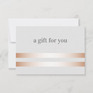 Silver Rose Gold Elegant Gift Card