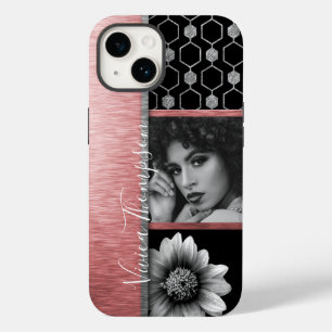 Silver & Rose Gold Photo Collage - Customise It Case-Mate iPhone 14 Case