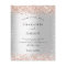 Silver rose gold wedding invitation