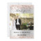 Silver rose gold wedding photo thank you card