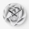 Silver rose wall clock