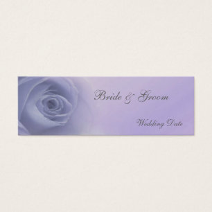 Silver Rose Wedding Favour Tag