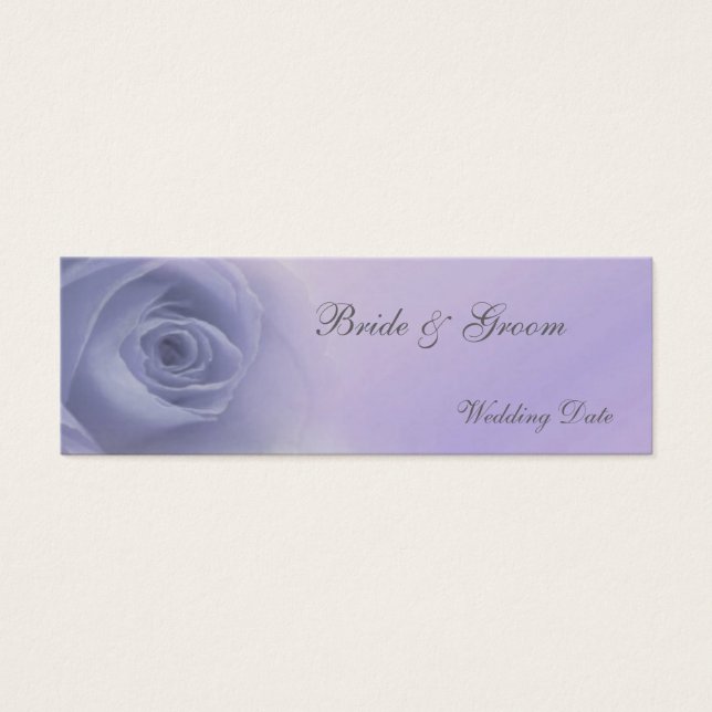 Silver Rose Wedding Favour Tag (Front)