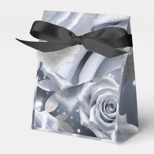 Silver Roses Favour Box