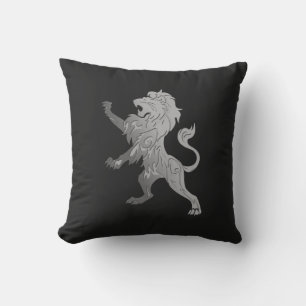 Silver Royal Lion Cushion