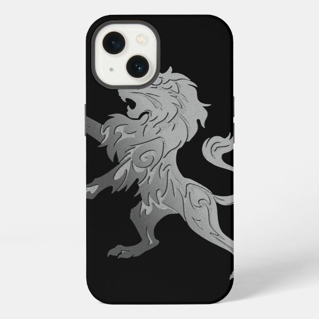 Silver Royal Lion iPhone Case (Back)