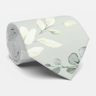 Silver Sage Eucalyptus Greenery Wedding Tie