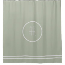 silver sage green monogram