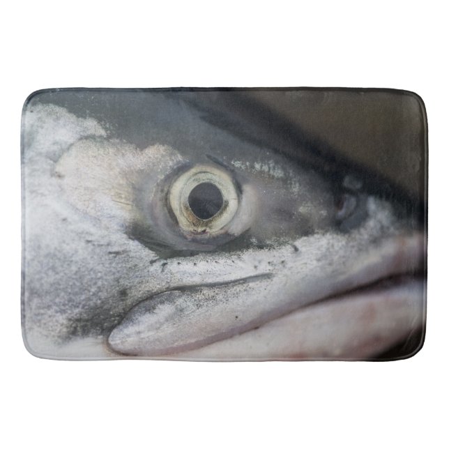 Silver Salmon Face Bath Mat (Front)