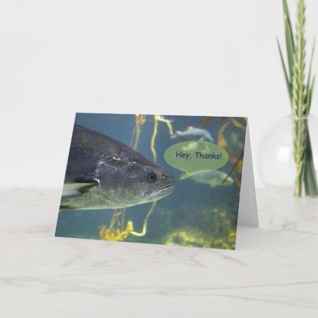 Silver Salmon Thank You 2 Card (Front)