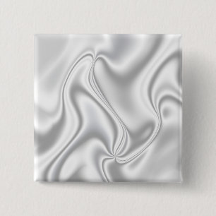 Silver Satin 15 Cm Square Badge