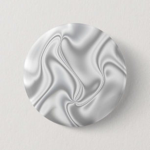 Silver Satin 6 Cm Round Badge