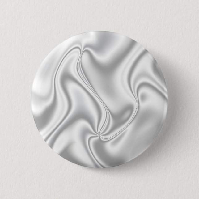 Silver Satin 6 Cm Round Badge (Front)