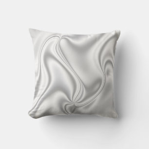 Silver Satin Cushion