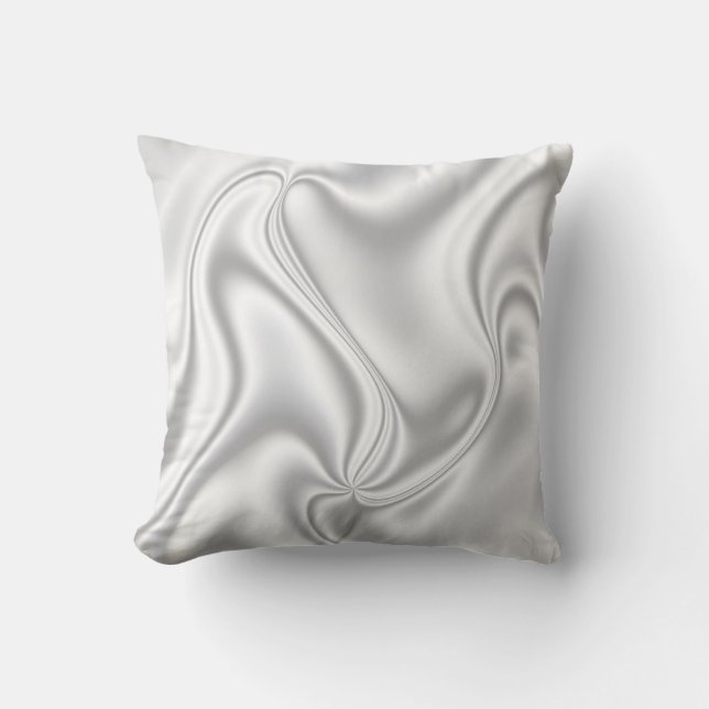 Silver Satin Cushion (Front)