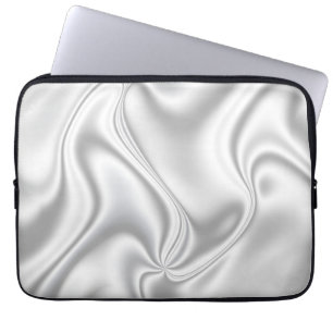 Silver Satin Laptop Sleeve