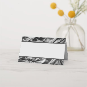 Silver Satin Place Cards