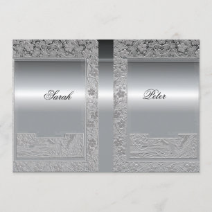 Silver Save the Date Invitation