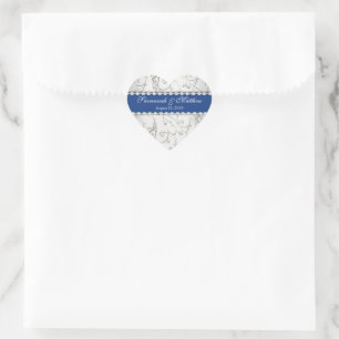 Silver Save the Date Lapis Blue Wedding Seal