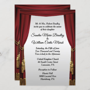 Silver Screen Movie Theme Wedding Invitation
