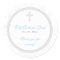 Silver Scroll Cross Address Label/Favour Sticker