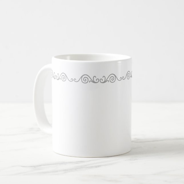 Silver Scroll Work Mug (Front Left)