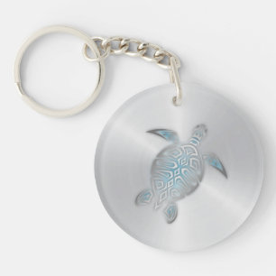 Silver Sea Turtle Key Ring