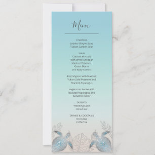 Silver Sea Turtles Beach Wedding Invitation