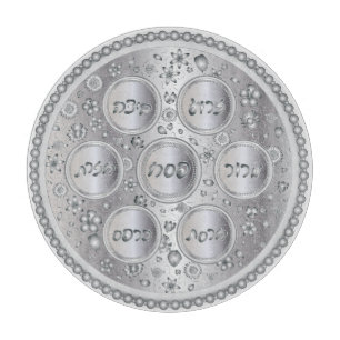 Silver Seder Plate  Cutting Board