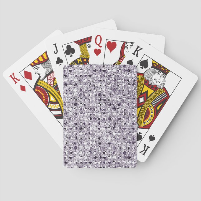 Silver Sequin Effect Playing Cards (Back)