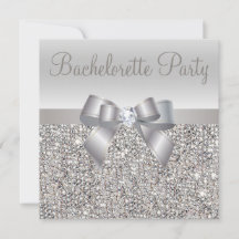 Silver Sequins, Bow & Diamond Bachelorette Party
