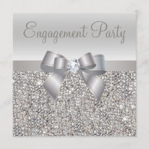 Silver Sequins, Bow & Diamond Engagement Party