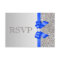 Silver Sequins Diamond Royal Blue Bow Wedding RSVP