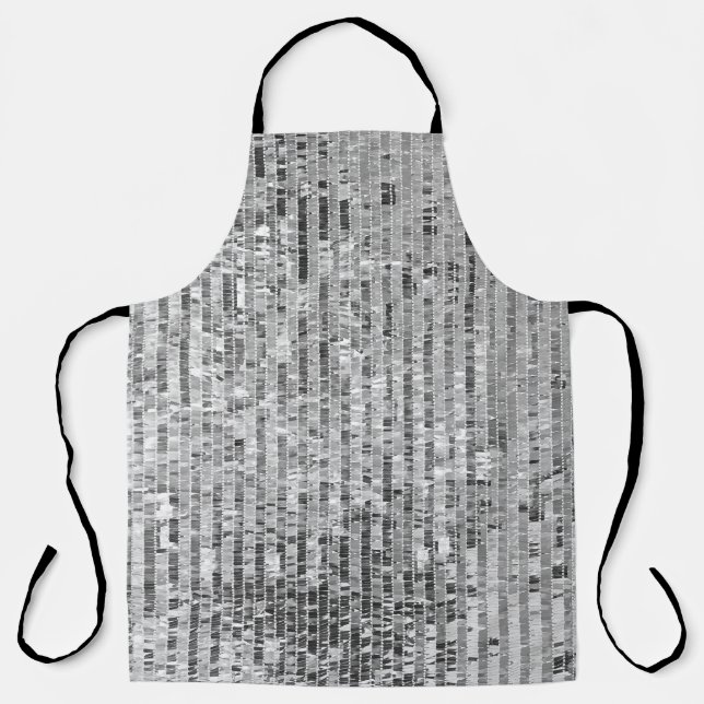 Silver sequins, glamourous seamless background. apron (Front)
