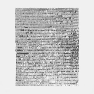 Silver sequins, glamourous seamless background. fleece blanket