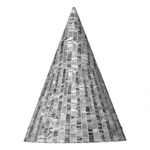 Silver sequins, glamourous seamless background. party hat