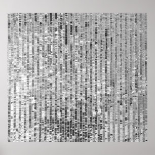 Silver sequins, glamourous seamless background. poster