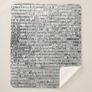 Silver sequins, glamourous seamless background. sherpa blanket