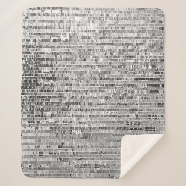 Silver sequins, glamourous seamless background. sherpa blanket (Front)