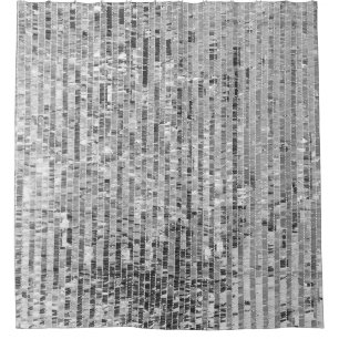 Silver sequins, glamourous seamless background. shower curtain