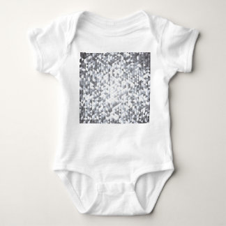 Silver Sequins: Glittering Mosaic Background Baby Bodysuit