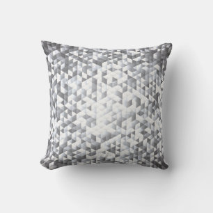 Silver Sequins: Glittering Mosaic Background Cushion