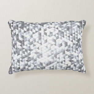 Silver Sequins: Glittering Mosaic Background Decorative Cushion