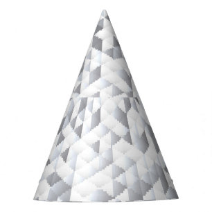 Silver Sequins: Glittering Mosaic Background Party Hat