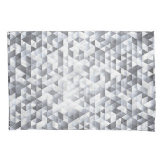 Silver Sequins: Glittering Mosaic Background Pillowcase